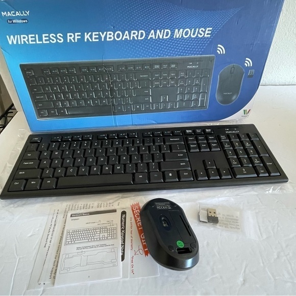 Macally RF Wireless Keyboard For Windows PC Utra-slim Black ,New in a opened Box - Picture 4 of 8